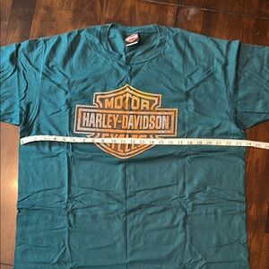 Harley-Davidson Teal and Orange Tee
